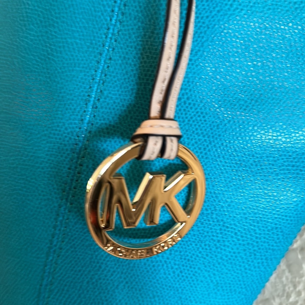 Michael Kors Turquoise Tote - Picture 2 of 10